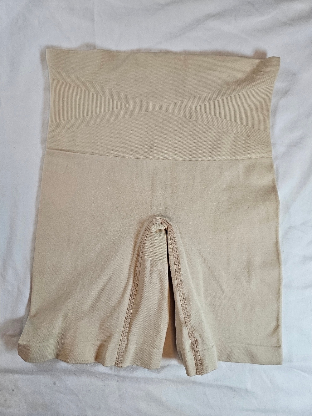 Unbranded Womens Cream High Waist Tummy Control Shapewear Shorts Size Small